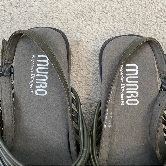 Munro Celia Slingback Sandals Military Green 6 - Picture 3 of 7